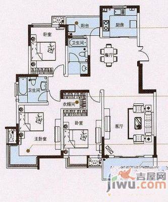 锦绣嘉园2室1厅1卫户型图