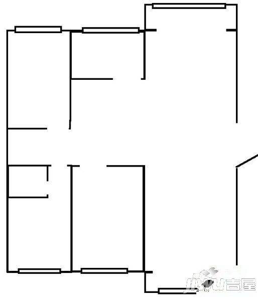 西苑人家2室2厅1卫86㎡户型图