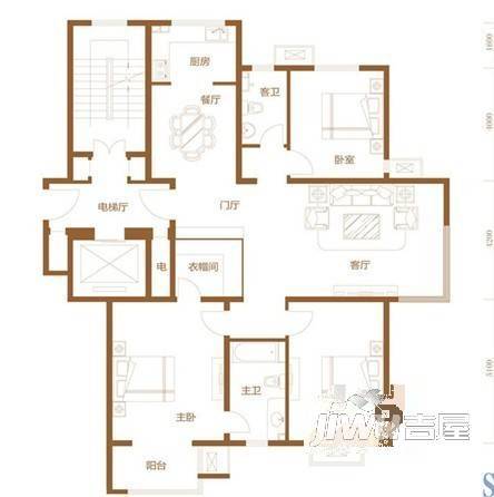 朱庄小区2室2厅1卫户型图