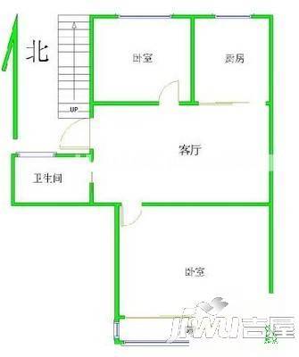 惠工小区2室1厅1卫62㎡户型图