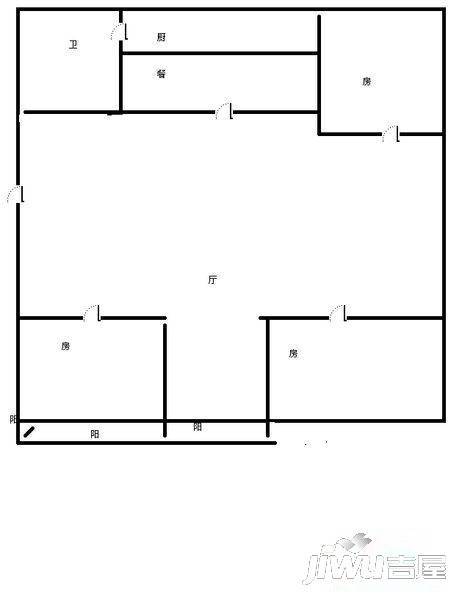 梅园小区2室2厅1卫户型图