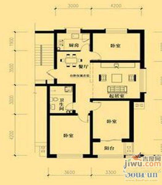 水苑长桥小区2室1厅1卫户型图