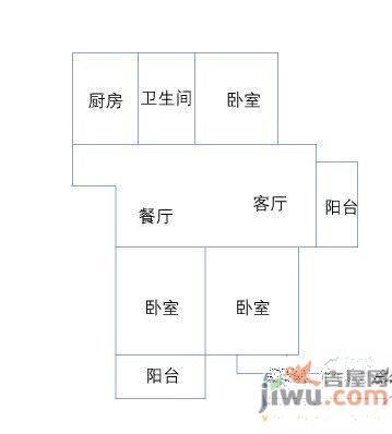 水苑长桥小区2室1厅1卫户型图