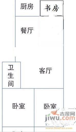 水苑长桥小区2室1厅1卫户型图