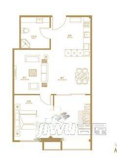 鼓北嘉苑2室1厅1卫户型图