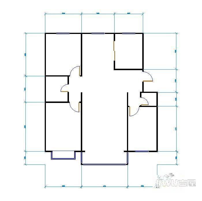 煤机西村2室1厅1卫58㎡户型图