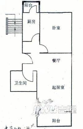 客运小区2室1厅1卫户型图