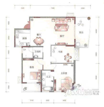 客运小区2室1厅1卫户型图