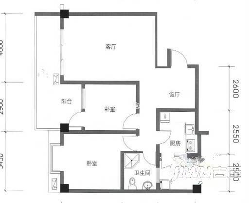 珠苑里4室1厅1卫户型图