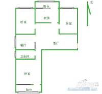 鑫湖花园3室2厅1卫户型图