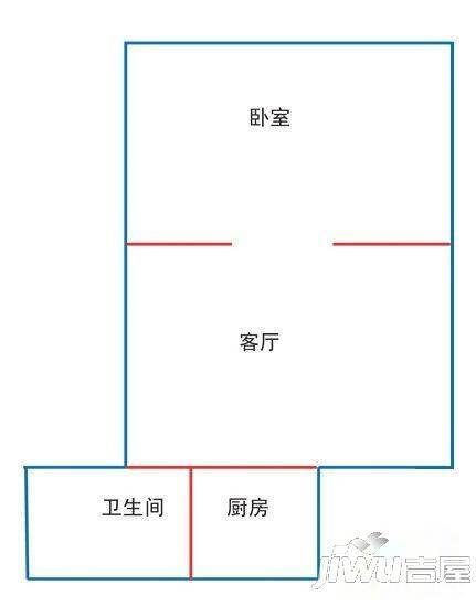 金地国际3室2厅1卫140㎡户型图