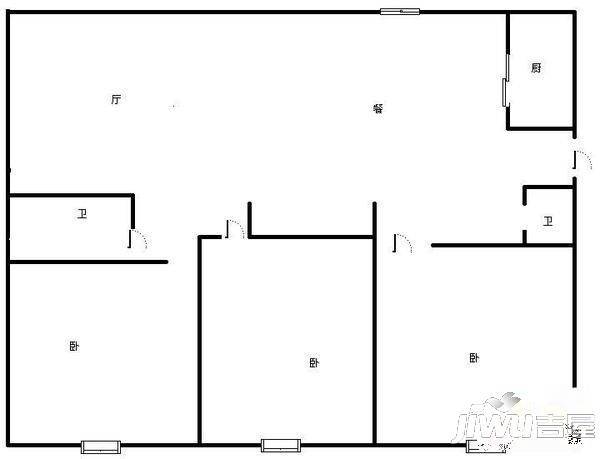 嘉惠园2室1厅1卫户型图