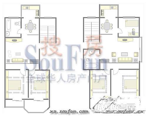 华厦水云间4室2厅2卫120㎡户型图