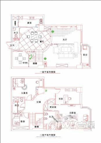 旭阳花园3室2厅1卫户型图