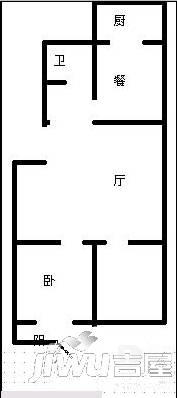 民祥园0室1厅1卫户型图