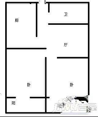 民祥园0室1厅1卫户型图