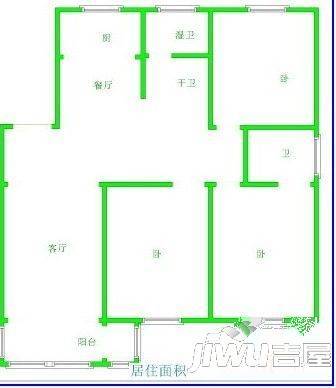 圆梦花园4室2厅1卫131㎡户型图