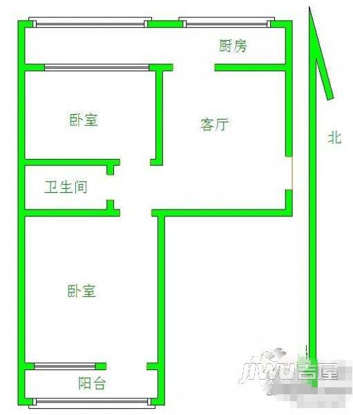 颐泰嘉园3室2厅1卫户型图