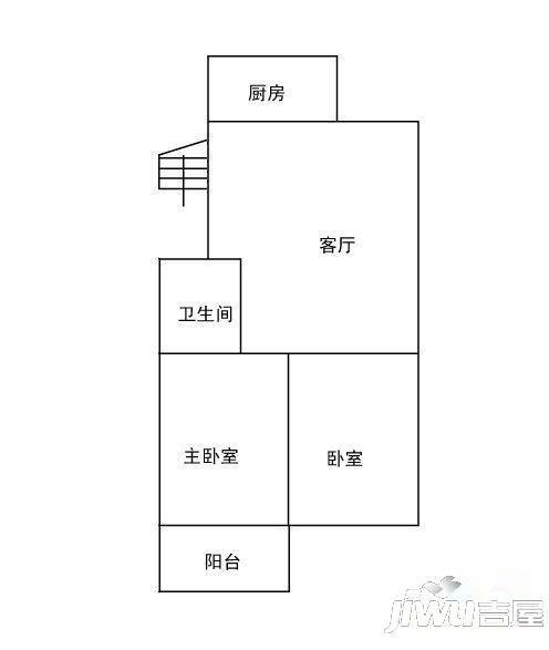 汉城小区3室2厅1卫户型图