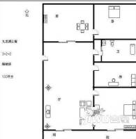 九龙湖公寓3室2厅1卫户型图