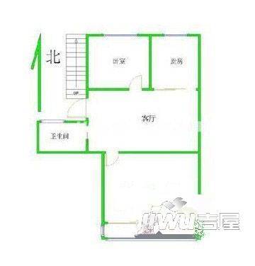 富贵园2室1厅1卫户型图