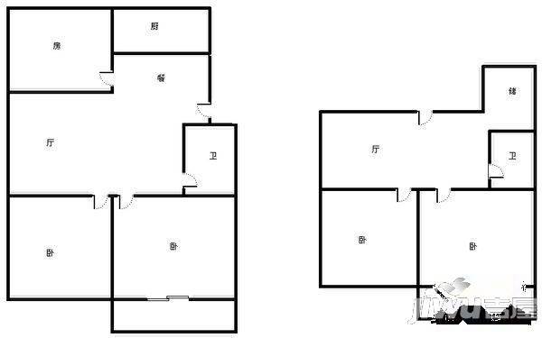 春光花园3室2厅1卫99㎡户型图