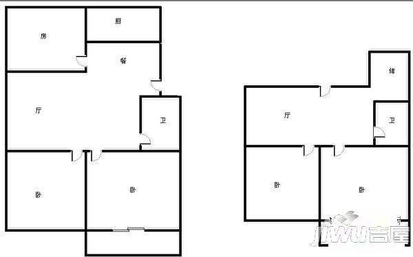 春光花园3室2厅1卫99㎡户型图