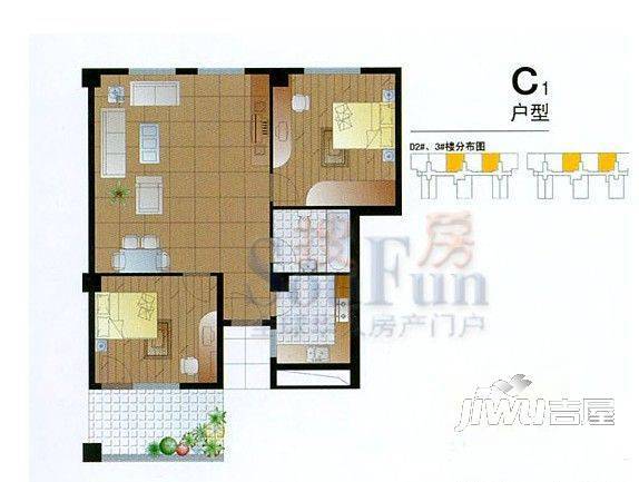 坝山小区2室1厅0卫户型图