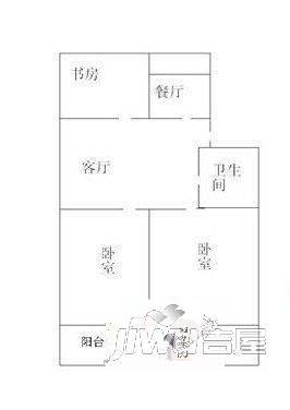 惠民花园小区2室1厅1卫户型图