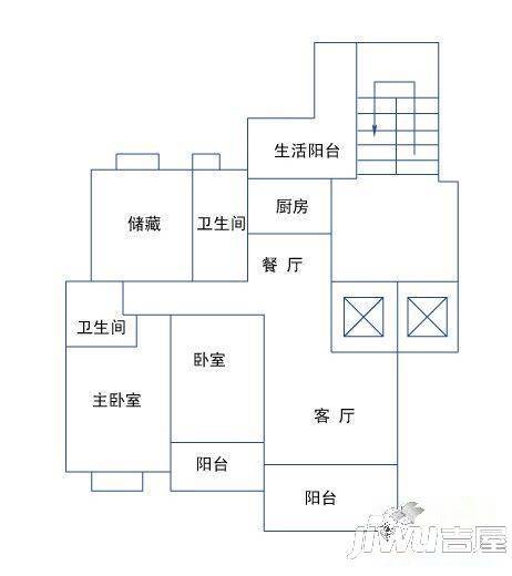 金奎果苑2室1厅1卫户型图