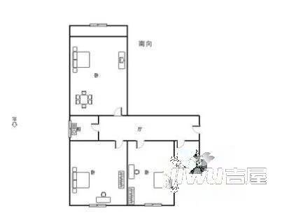 黄河北村2室1厅1卫户型图