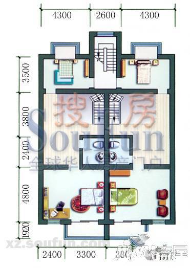 嘉慧园3室2厅2卫140㎡户型图