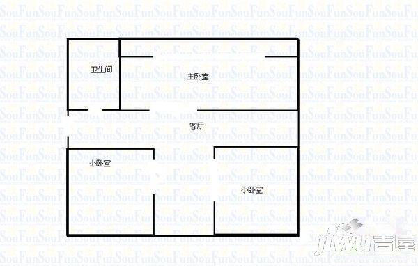 永康小区2室1厅1卫56㎡户型图