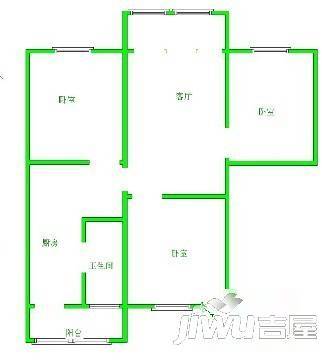 永康小区2室1厅1卫56㎡户型图