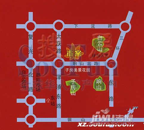 香山庭院位置交通图图片