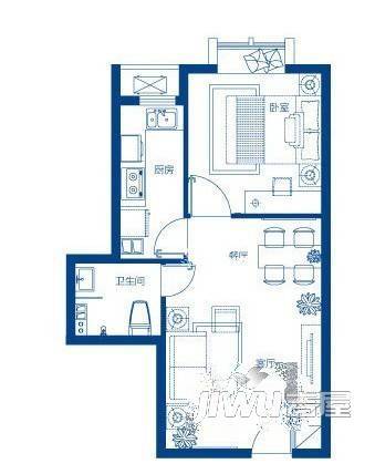 望城花园3室2厅2卫150㎡户型图