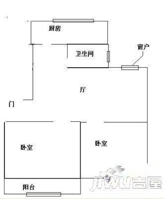 阳光花园2室1厅1卫70㎡户型图