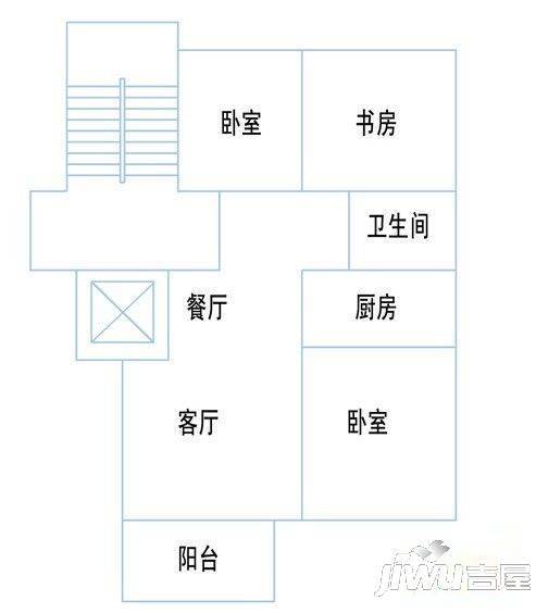 水苑长桥小区2室1厅1卫户型图