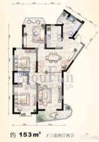 金庭嘉园3室2厅2卫153㎡户型图