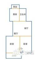 金泰馨雅园2室2厅1卫户型图