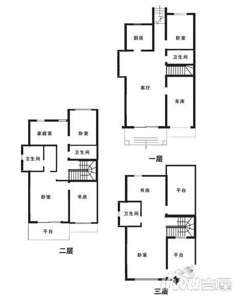 霖雨山庄5室3厅3卫286㎡户型图