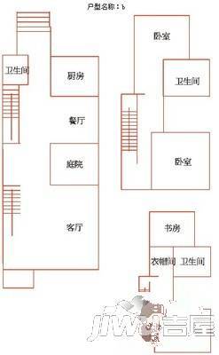 霖雨山庄5室3厅3卫286㎡户型图