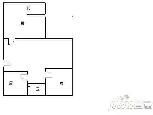 绿苑花园2室2厅1卫户型图