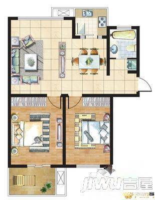 九里岭秀4室2厅2卫137㎡户型图