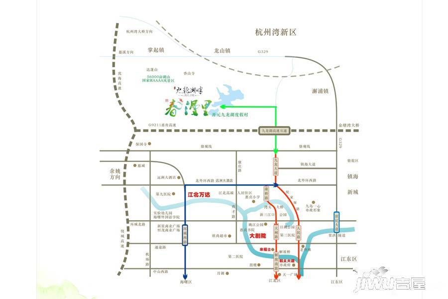 开元九龙湖畔位置交通图图片