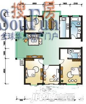 鸿溪花园5室2厅3卫208.9㎡户型图