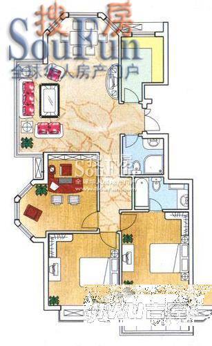 钱江学仕家园3室2厅2卫132㎡户型图