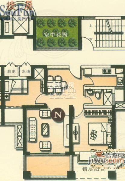 开元山庄紫庭苑3室2厅2卫153.5㎡户型图