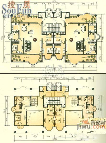 开元山庄紫庭苑3室2厅2卫153.5㎡户型图