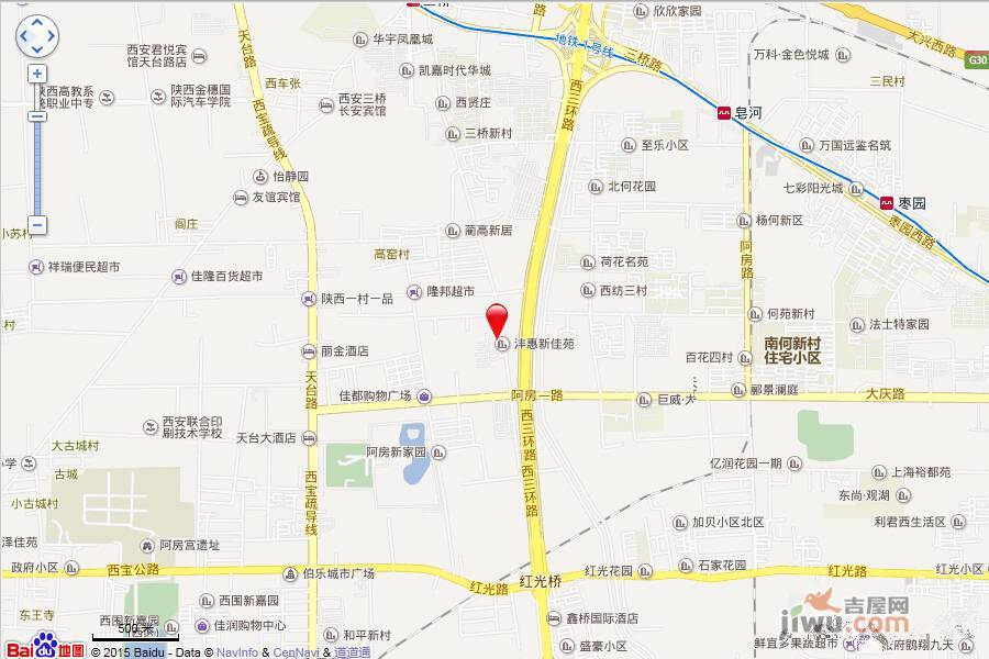 西安沣惠新佳苑位置交通图